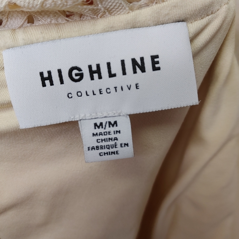 Highline Embroidered Lace One-shoulder Ruffle Top S/M - Picture 8 of 10